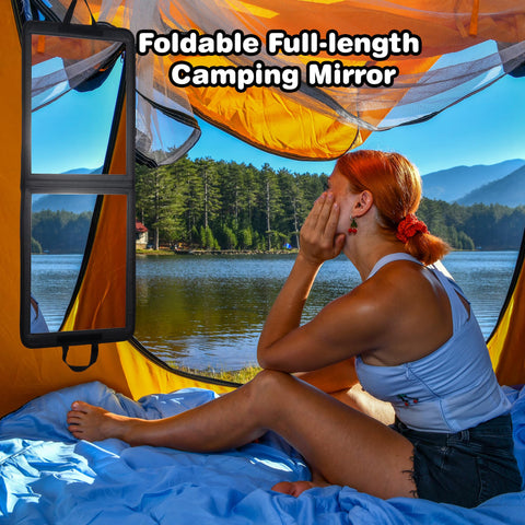 LPHUMEX Dual-use folding design mirror, tabletop or full-length versatility for backstage use.