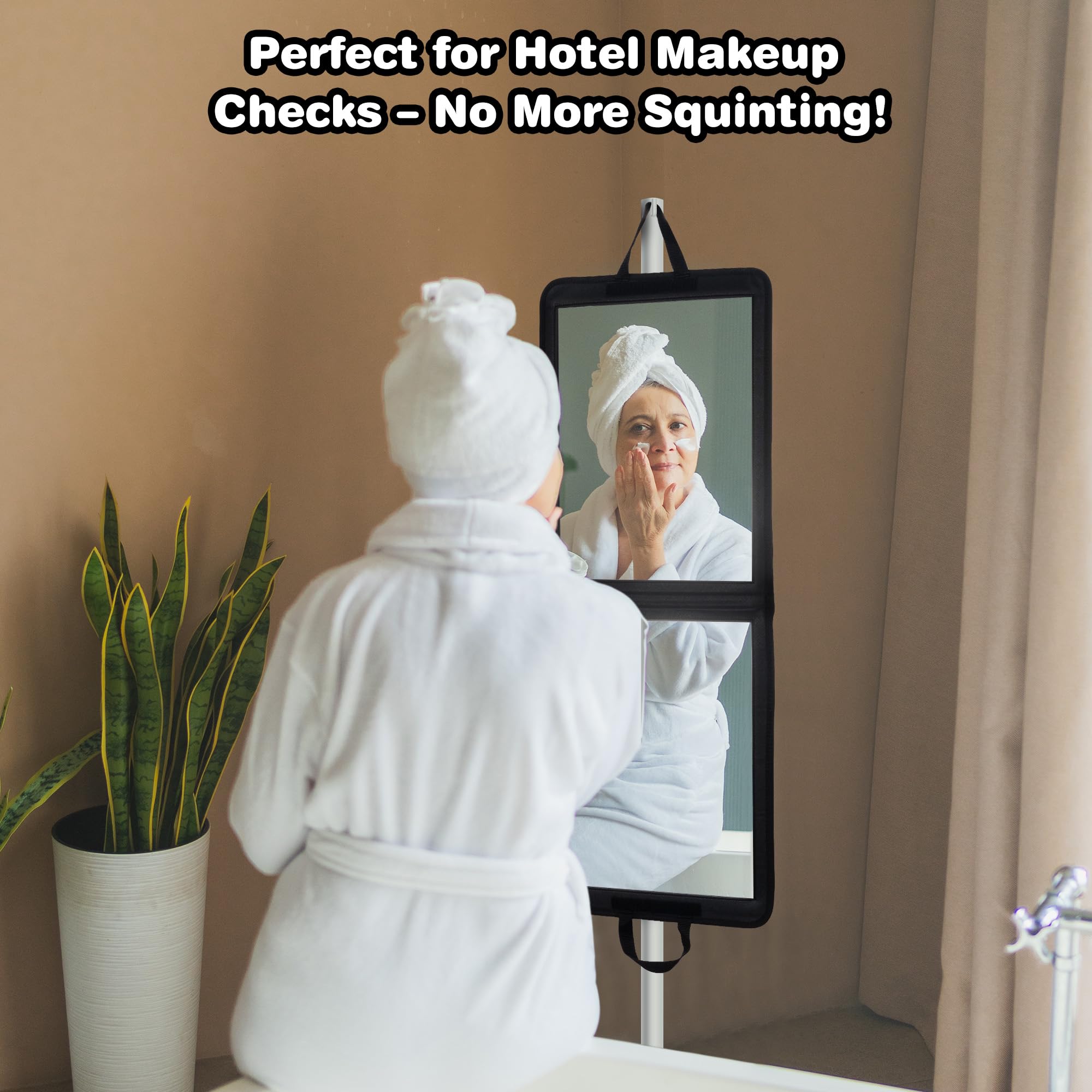 LPHUMEX Portable full-length mirror for dance bags and travel.