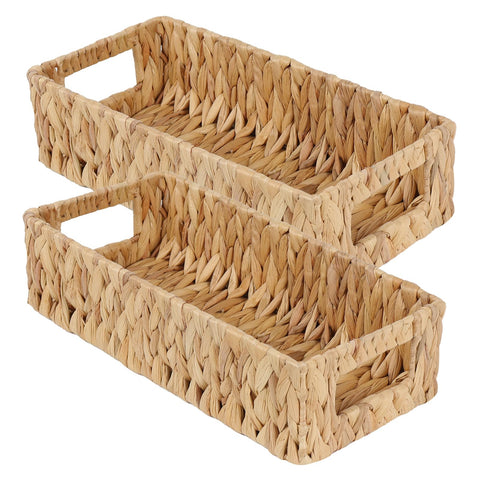 LPKZQHDM toilet tank basket in hyacinth weave stores spare rolls neatly.