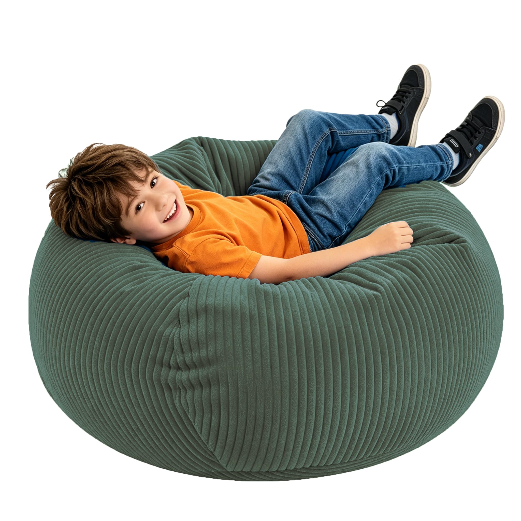 LPMOERA bean bag chair for kids memory foam provides memory foam support for kids