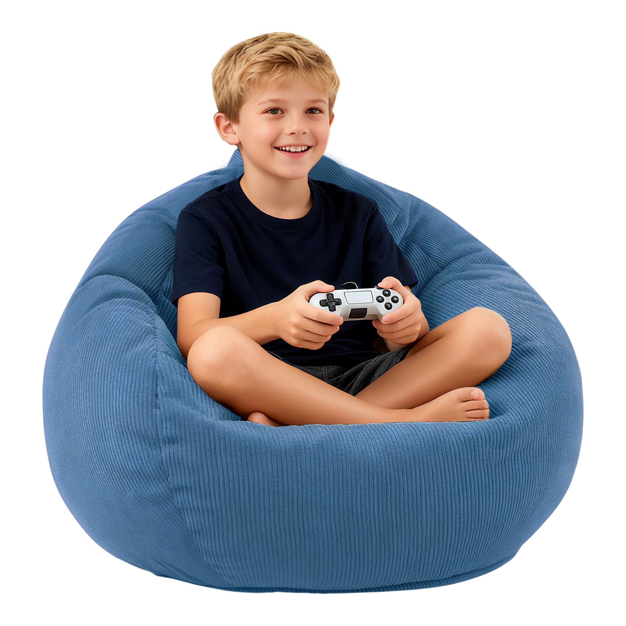 LPMOERA memory foam bean bag chair close-up showing plush texture and high rebound support.