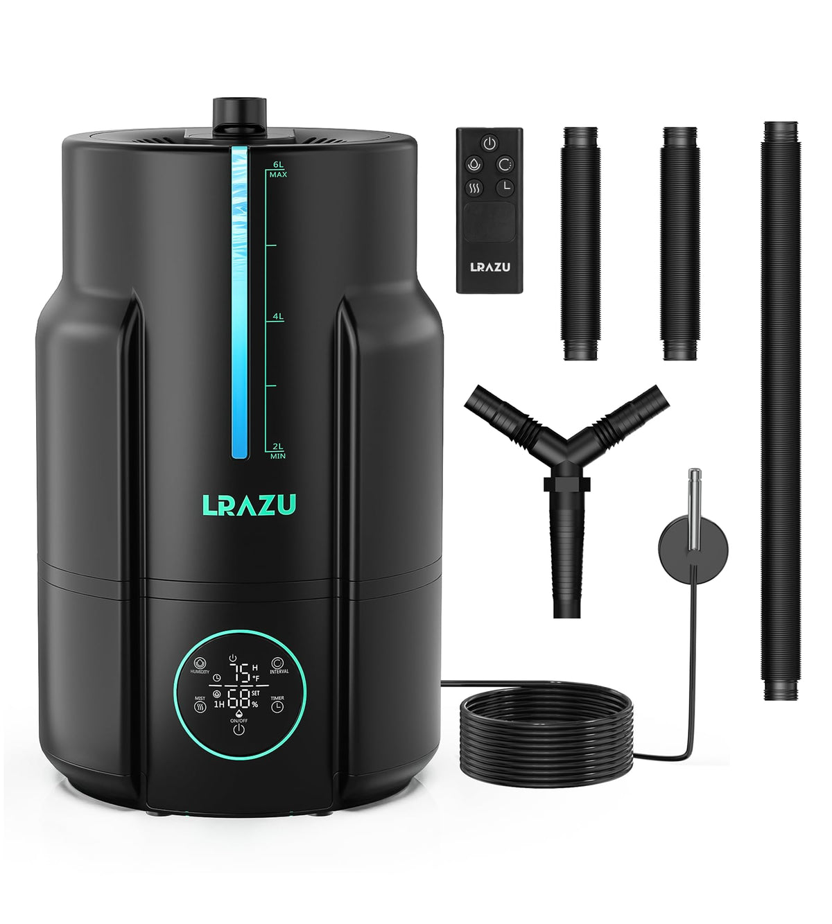 LRAZU reptile fogger 6L tank maintains extended misting for terrariums.