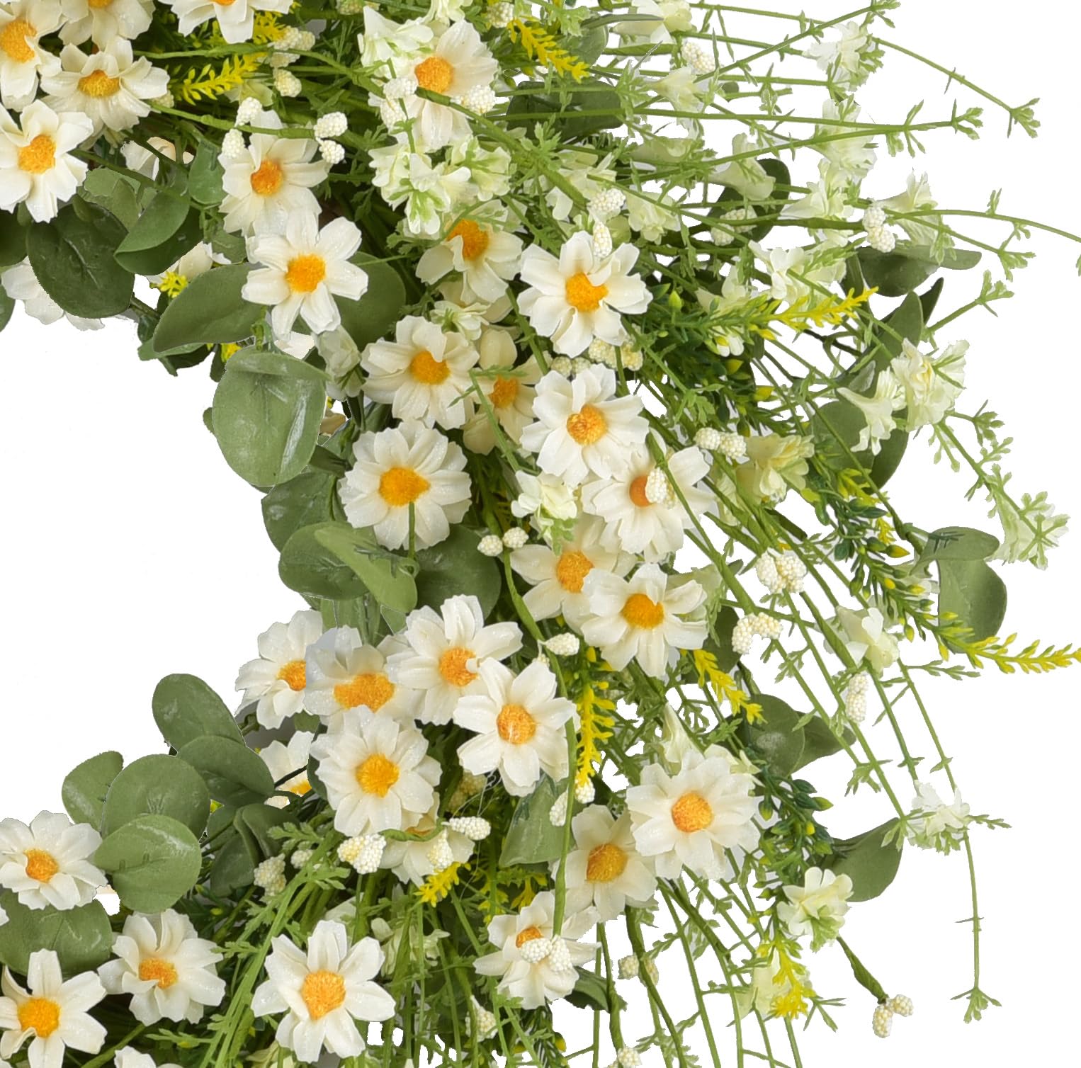 LSKYTOP 24-inch silk wreath adds spring wall decor and seasonal charm