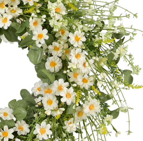 LSKYTOP 24-inch silk wreath adds spring wall decor and seasonal charm