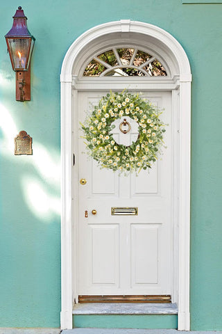 LSKYTOP natural grapevine base wreath supports silk flowers for a natural look