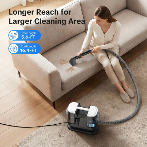 Lubluelu cleaner extended 16.4 ft cord for wide room reach