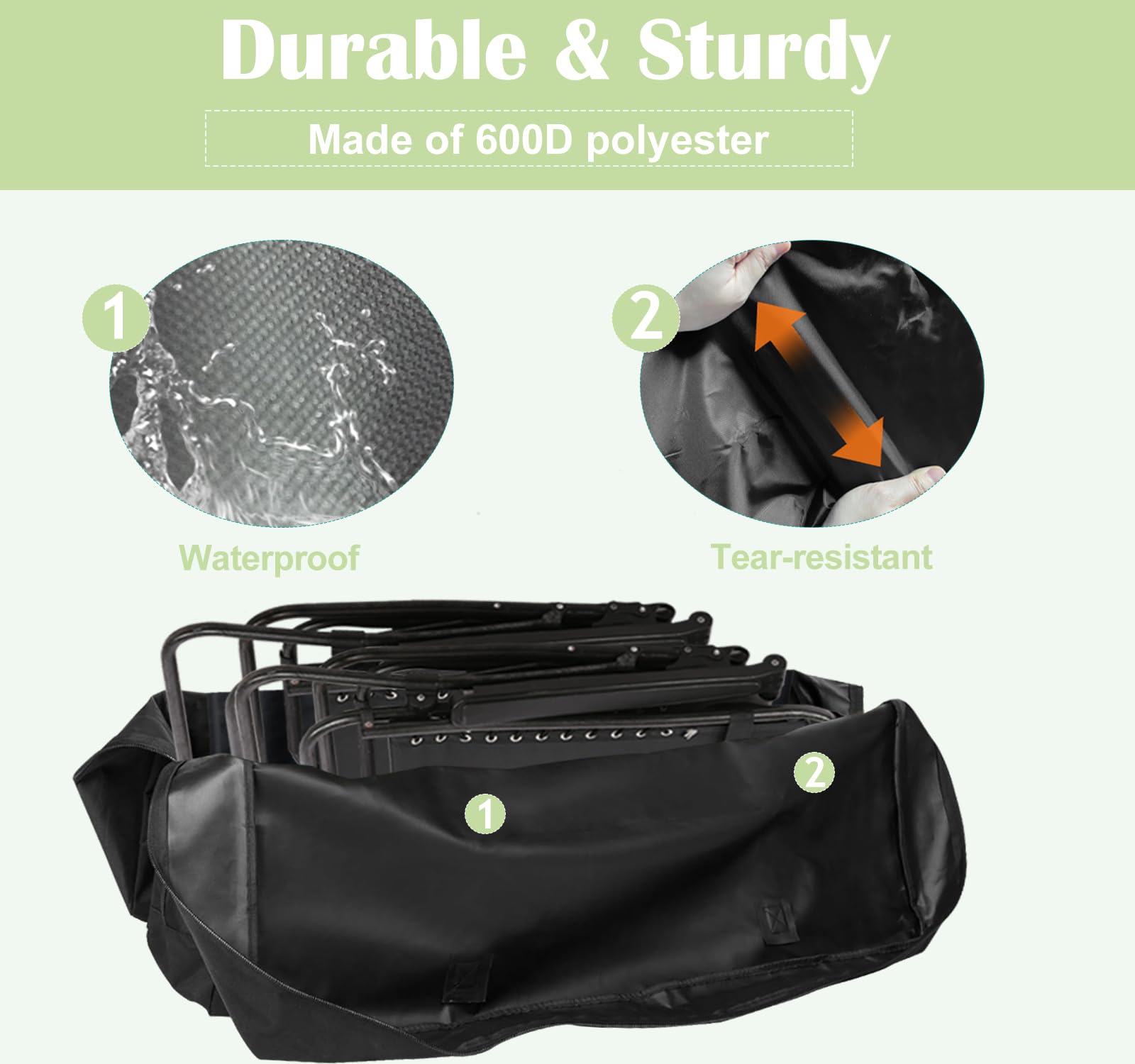 Luccov bag dimensions 37 by 31 by 4.5 inches protect tables.