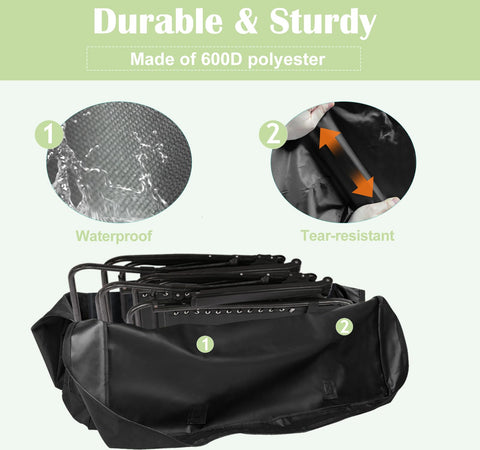 Luccov bag dimensions 37 by 31 by 4.5 inches protect tables.