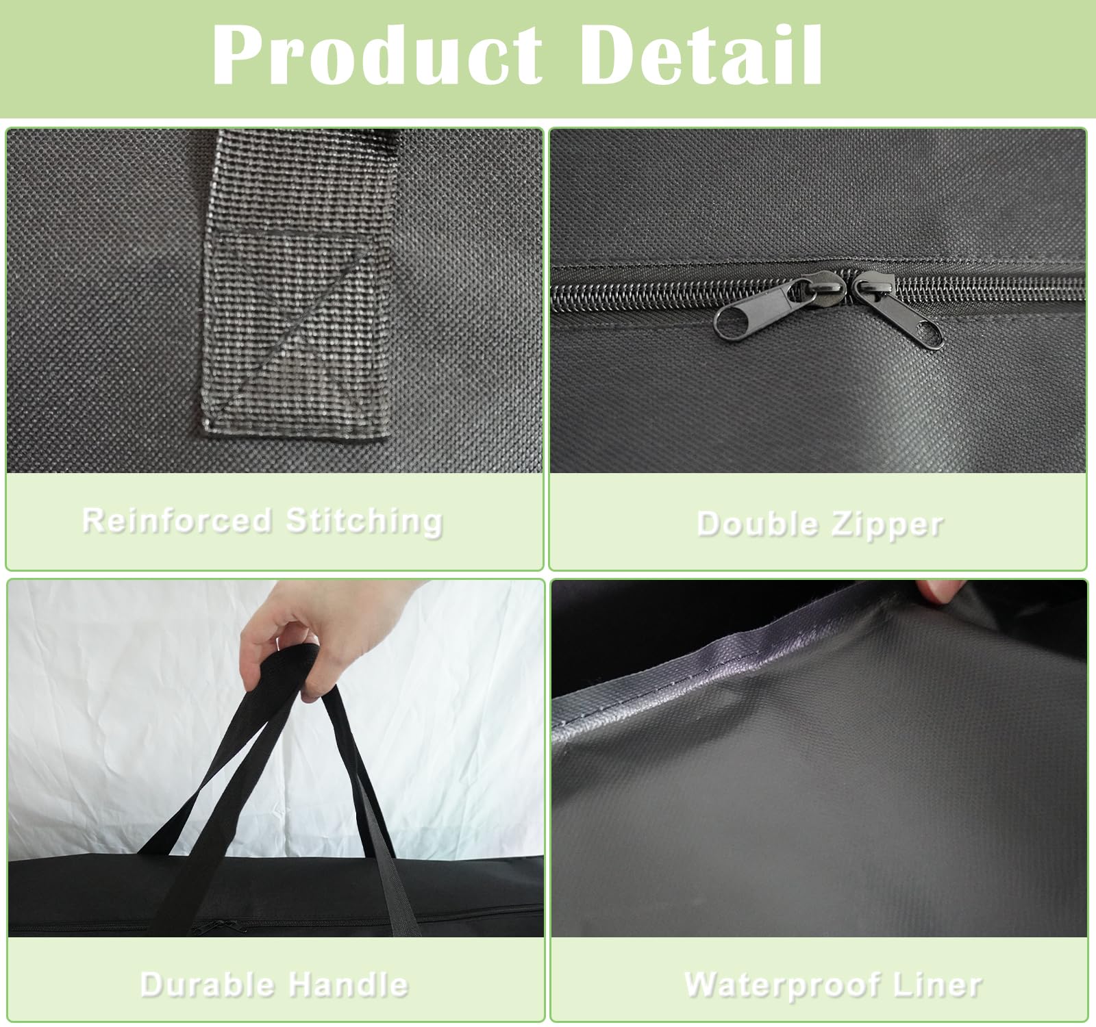 Luccov waterproof material keeps folding tables clean during transport.