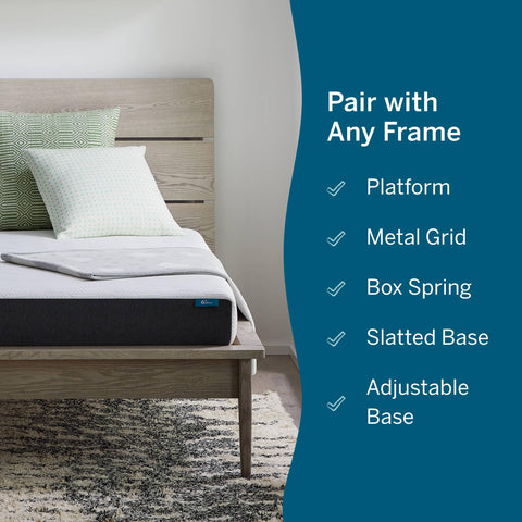 Lucid 6in mattress side profile demonstrates suitable height for bunks and RVs.