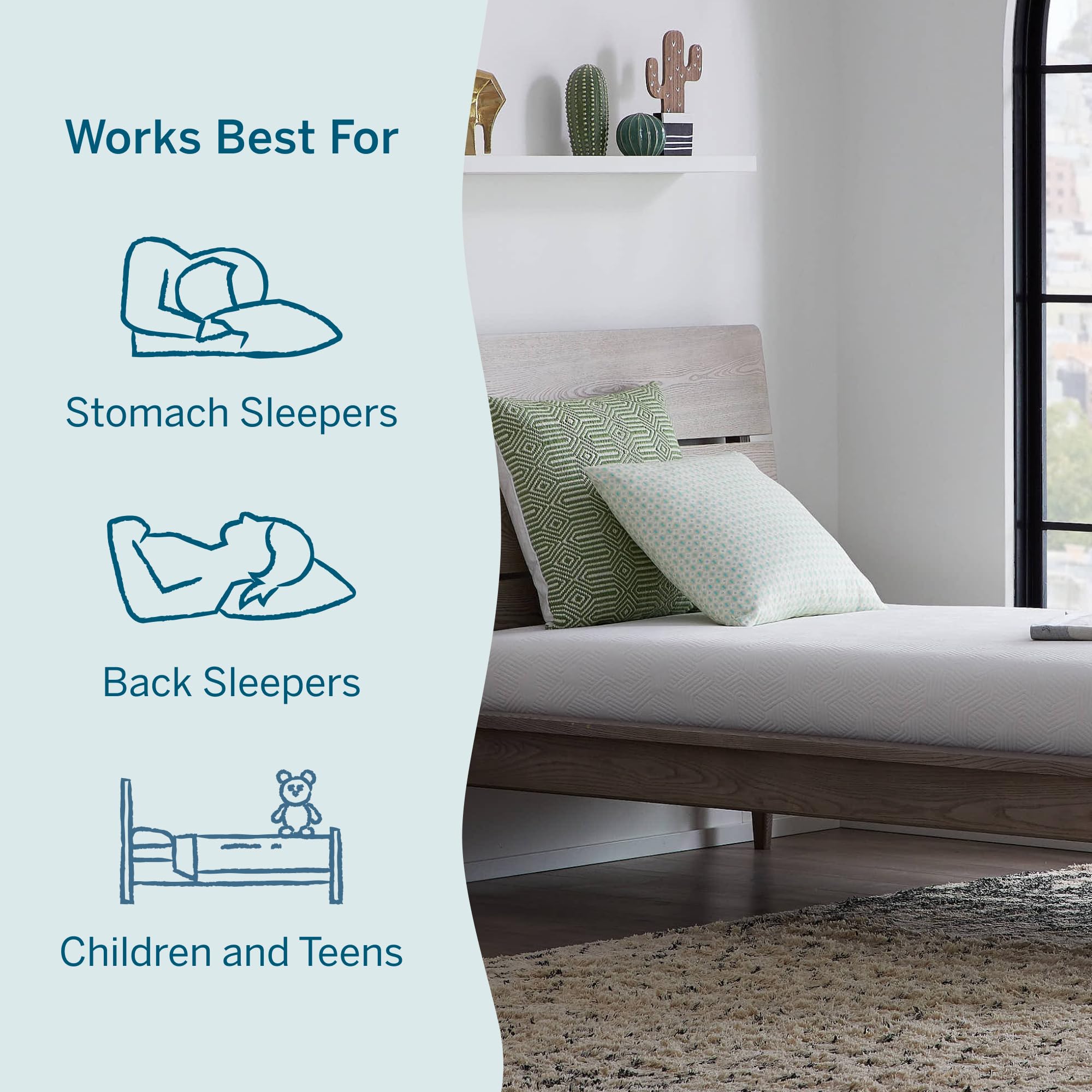 Lucid 6in memory foam mattress gel infusion close-up demonstrates cooling performance.