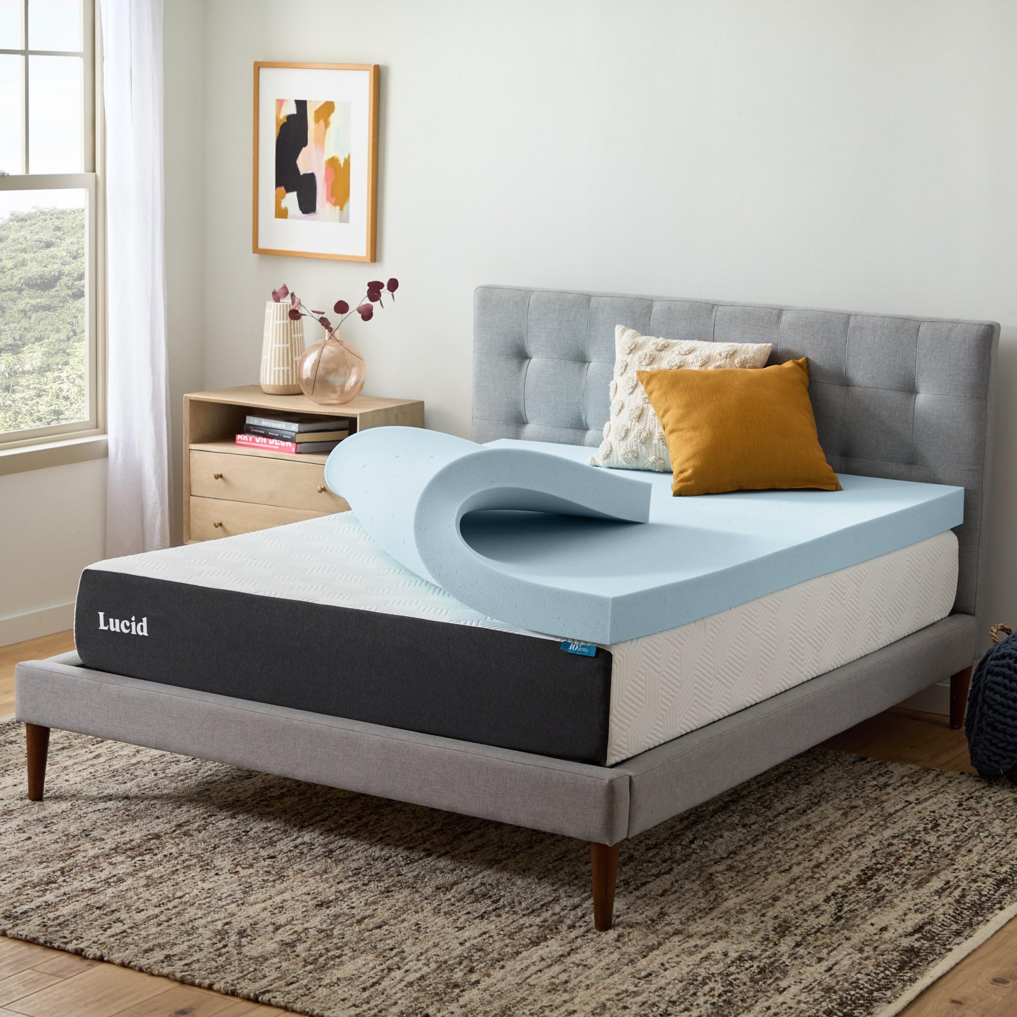 LUCID topper backed by a 3-year warranty for added peace of mind.