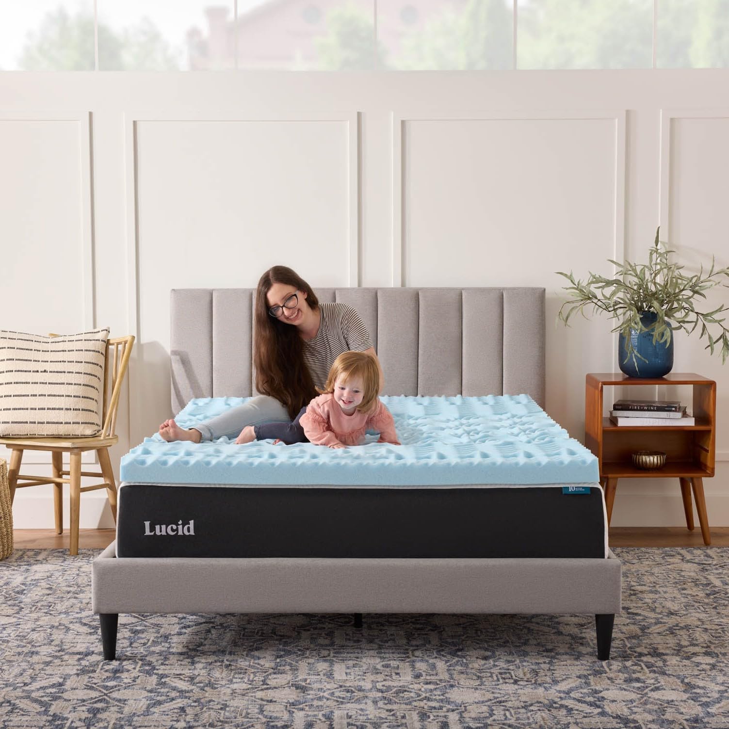 LUCID CertiPur-certified foam seal indicating safety and quality.