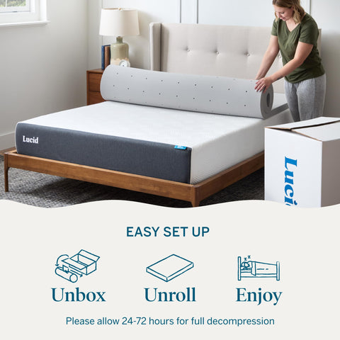 Lucid-certipur-us memory foam topper king for safety and durability