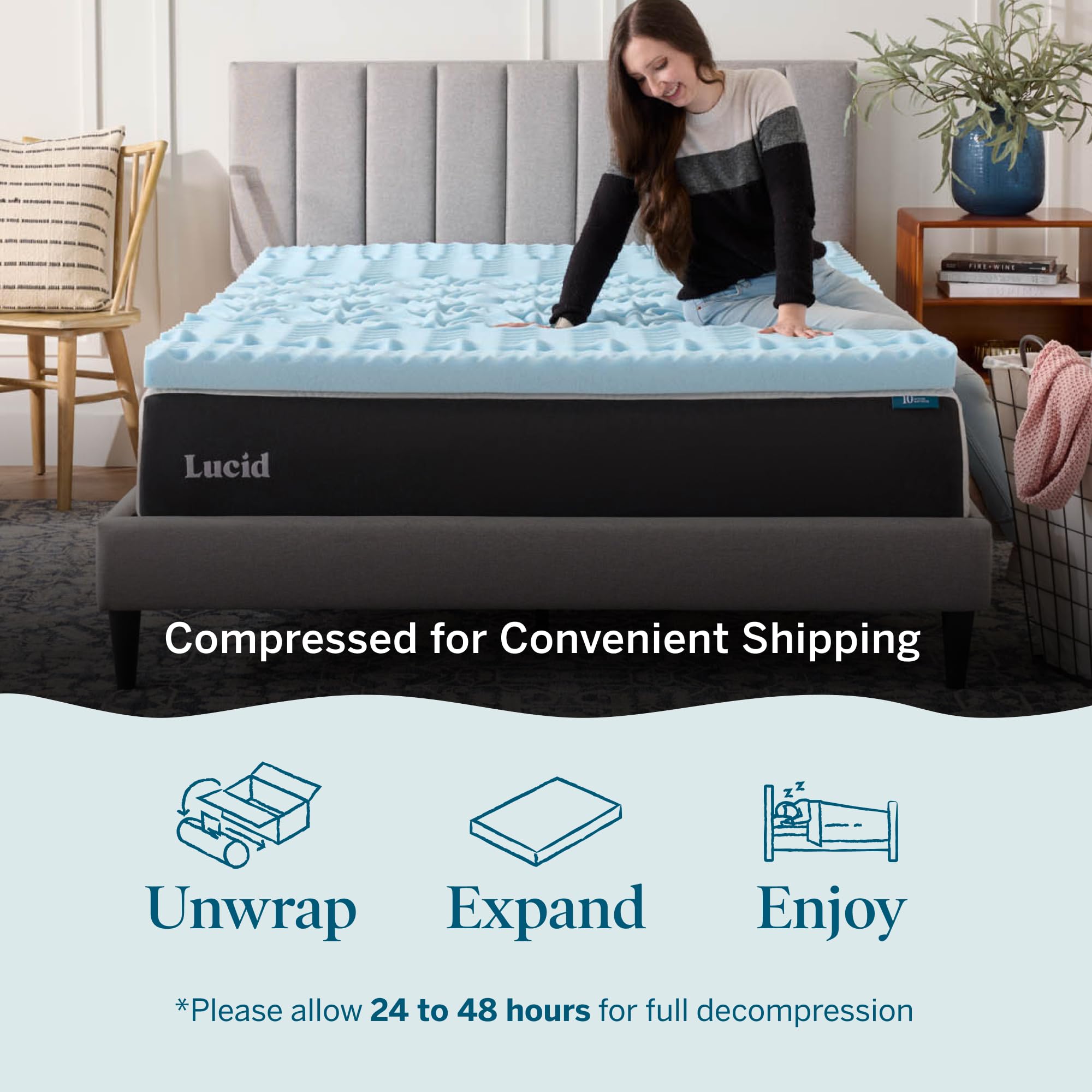 LUCID two-sided topper with zoned and even feel options