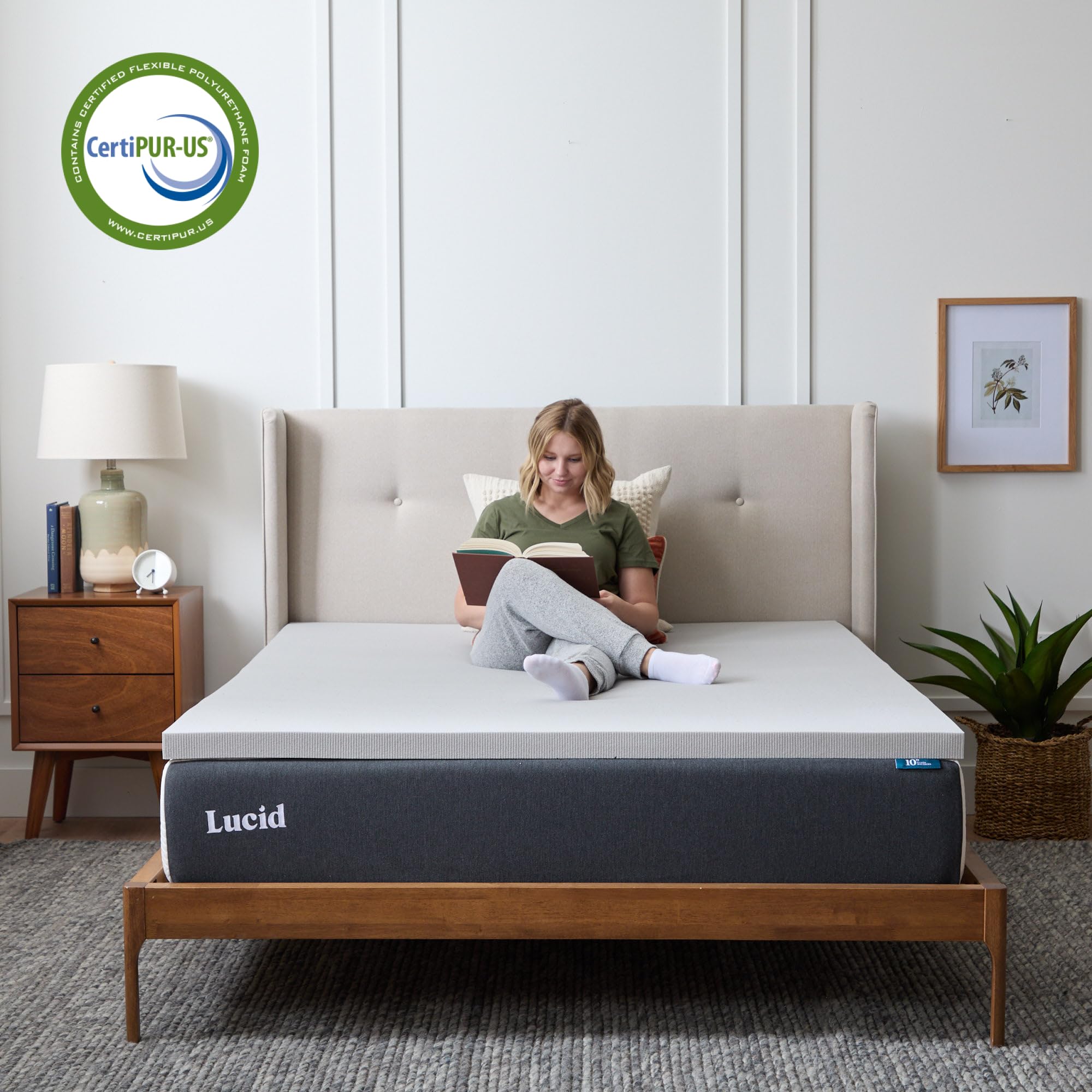 Lucid topper with ventilation channels enhances temperature control during the night