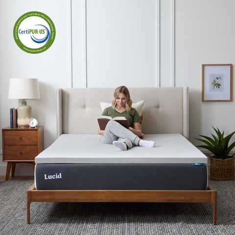 Lucid topper with ventilation channels enhances temperature control during the night