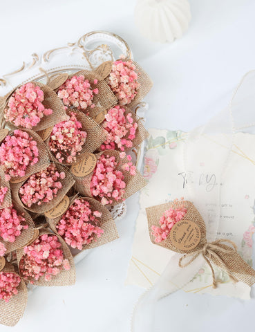 LucidLather pink mini bouquet magnets ideal bridal shower keepsakes