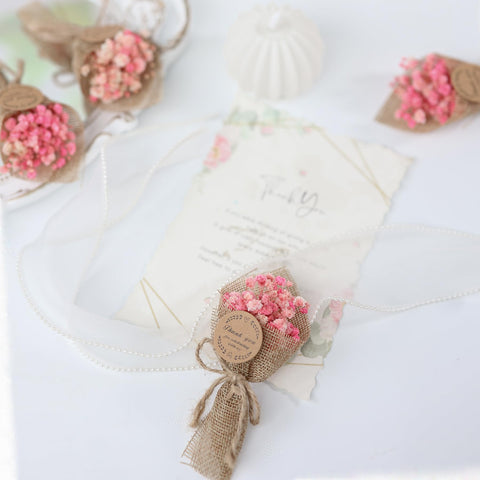 LucidLather dried flowers mini bouquet magnet set with natural charm