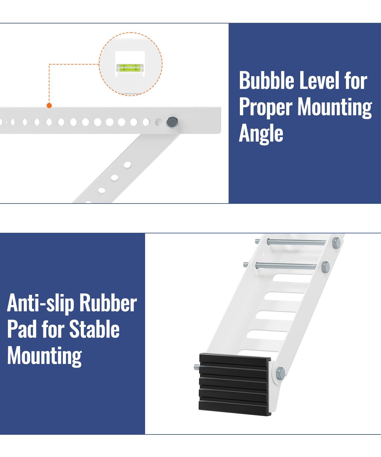 LuckIn air conditioner bracket fits 4–15 inch wall thickness for versatile setups.