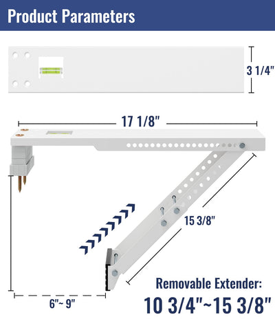 LuckIn heavy-duty bracket steel resists weather for long-term outdoor use.