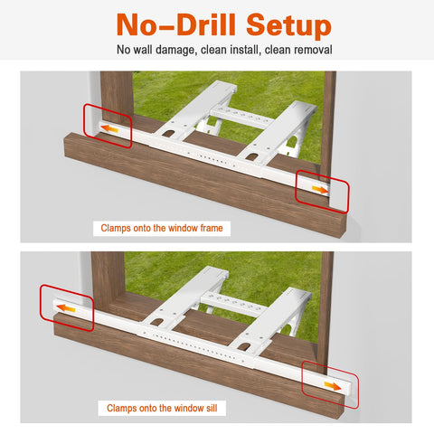 LuckIn update window AC bracket anti-slip pad stabilizes the unit
