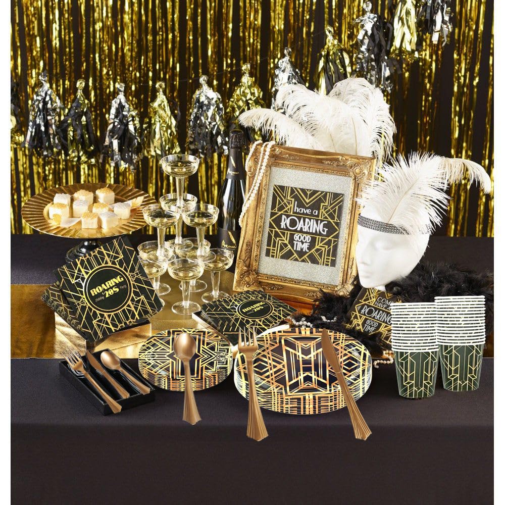 LUCKKYY roaring twenties dinner plates 7in compact for appetizers and desserts