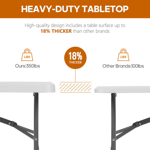 LUCKPRO 71x29 tabletop offers generous workspace for buffets and displays.