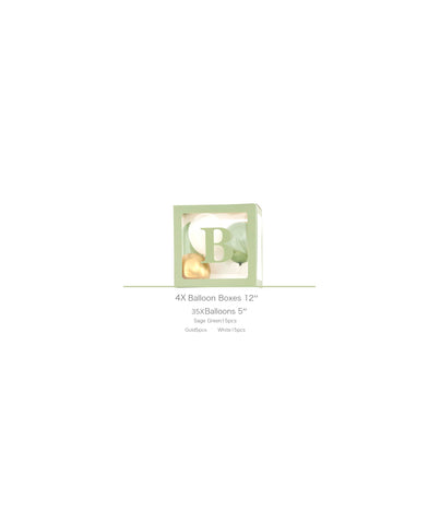 Luckylibra Sage Green balloon box open view for setup ideas