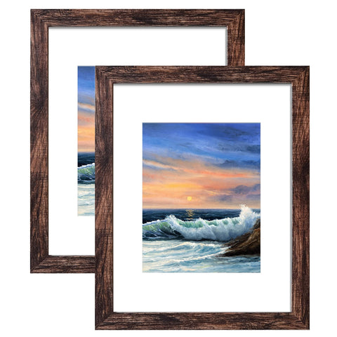 LUCKYLIFE 16x20 frame with mat for 11x14 photos, ideal living room display