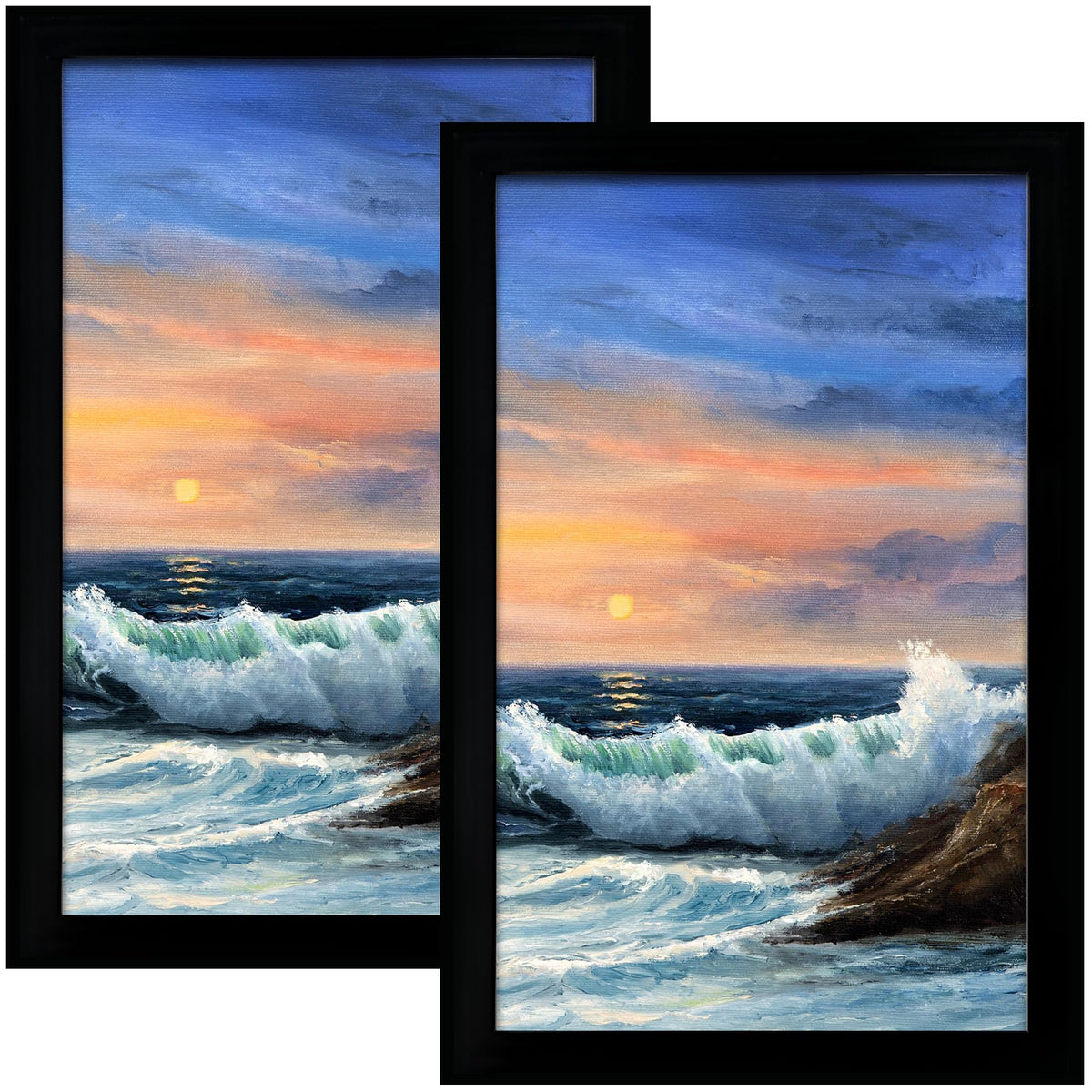 LUCKYLIFE 16x24 black frame two-pack front view ready for wall display