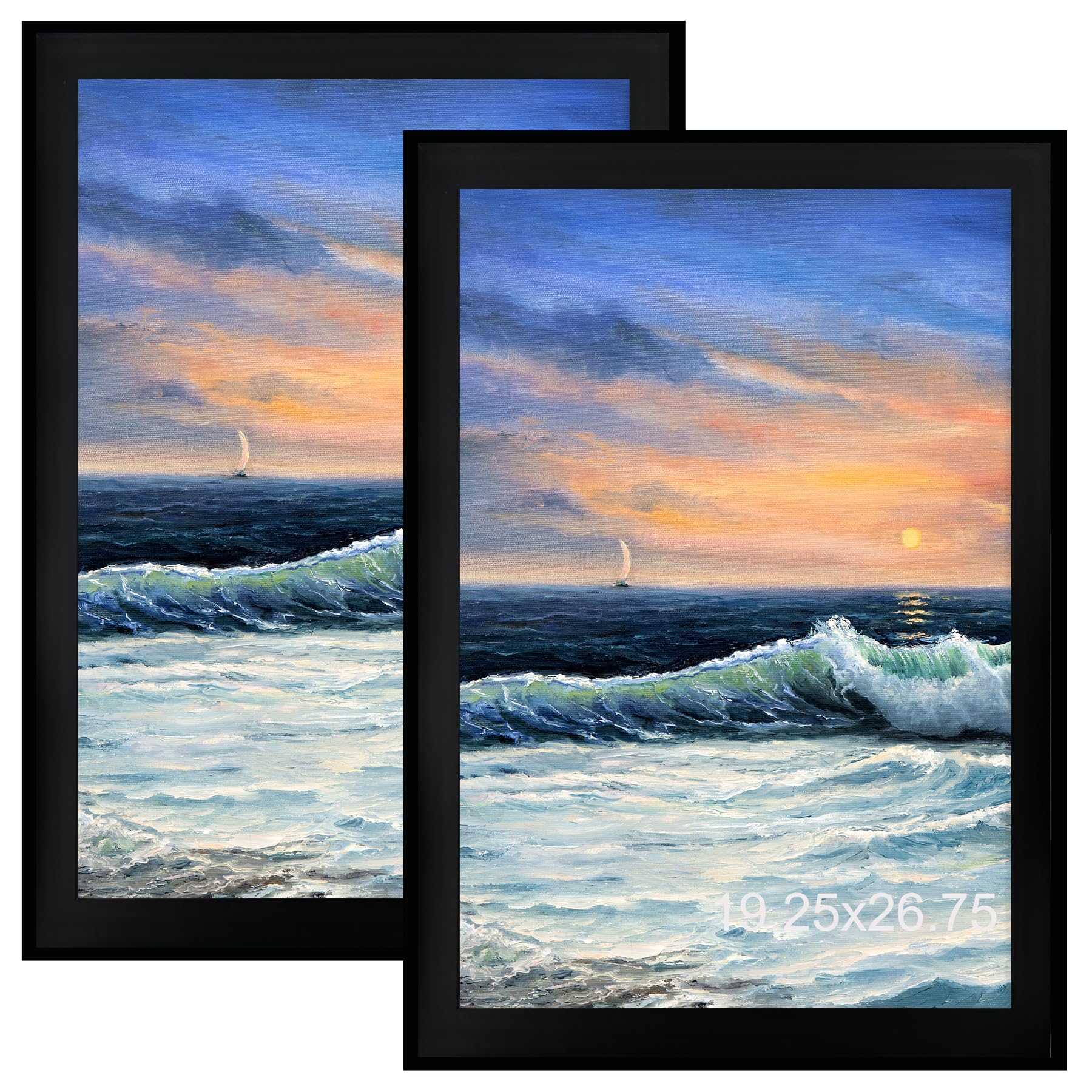 LUCKYLIFE 19.25x26.75 poster frame in black for gallery-ready displays