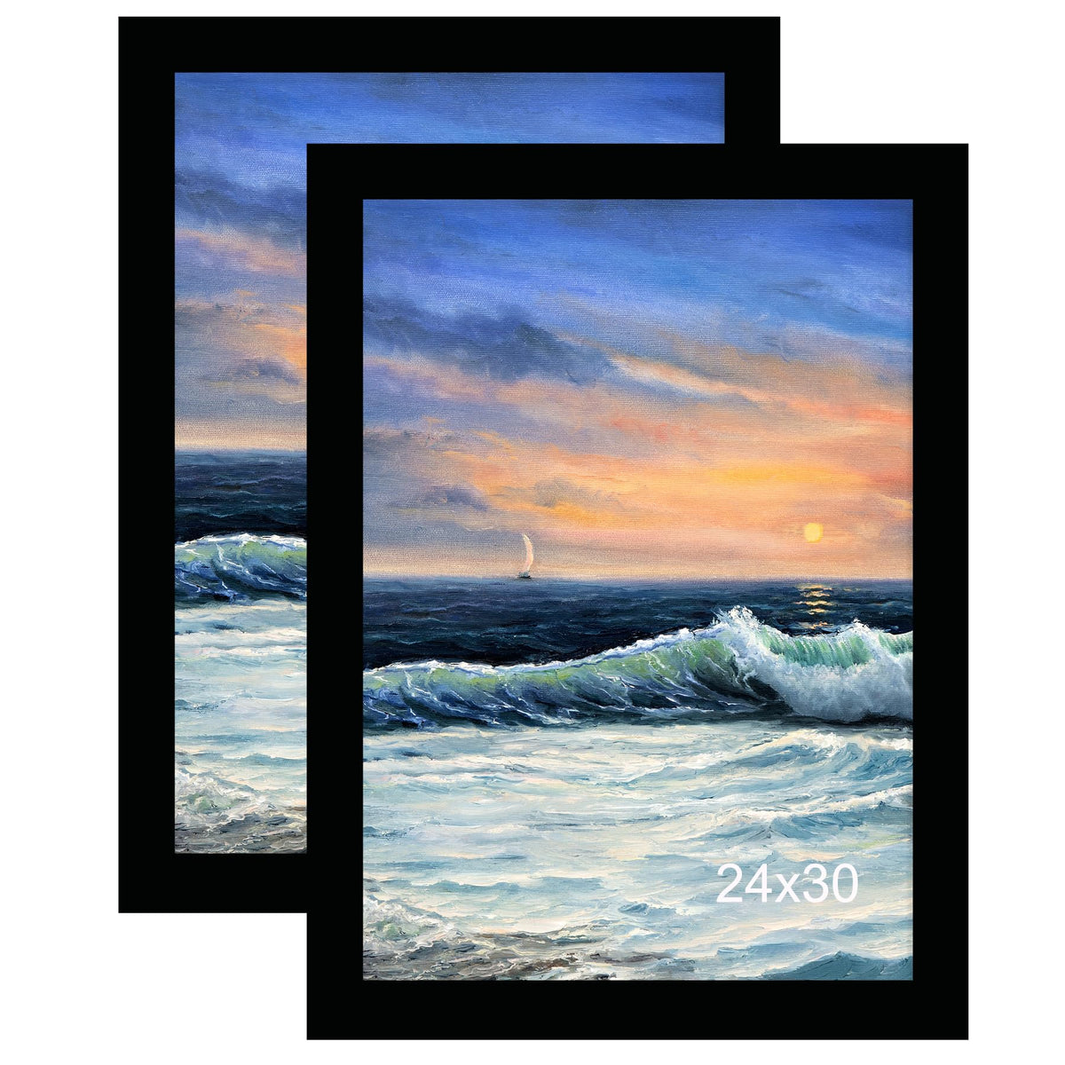 LUCKYLIFE 20x30 frame front view displaying photos with a sleek black finish