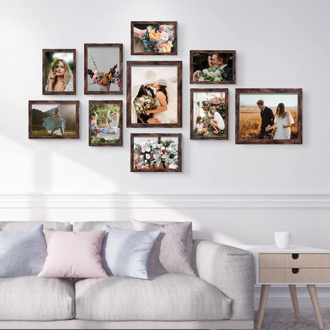 LUCKYLIFE collage wall display assembly showcases a coordinated photo arrangement