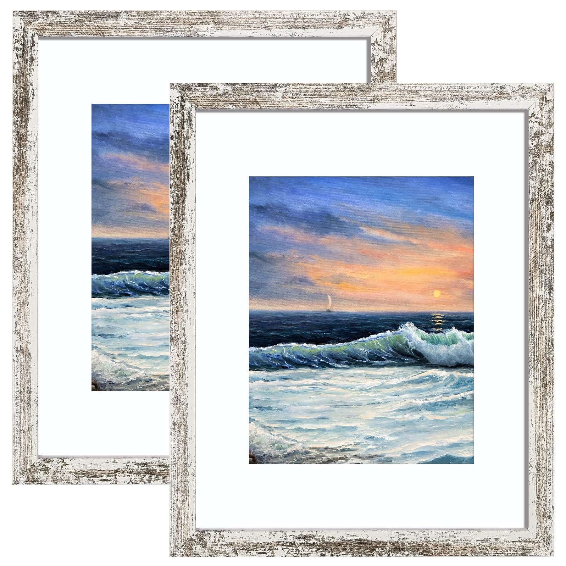 LUCKYLIFE 16x20 wall display frame in distressed white showcases memories.