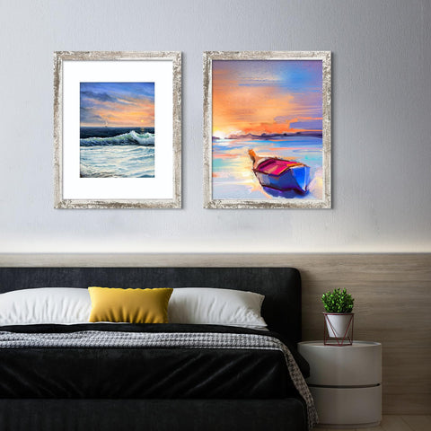 LUCKYLIFE frame supports vertical or horizontal wall mounting options.
