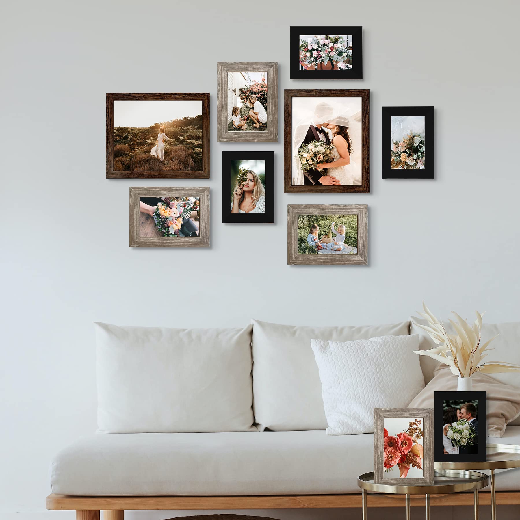 LUCKYLIFE wall collage layout option for vertical or horizontal hanging.