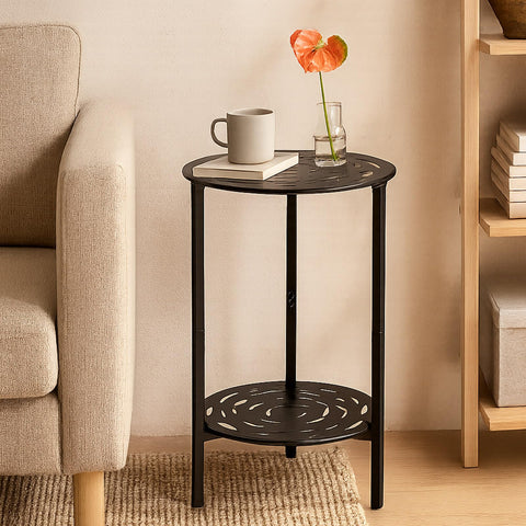 Lucpur compact table fits tight corners with 13.2-inch top and 23.5-inch height.