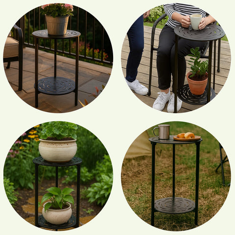 Lucpur outdoor-ready table for patios or balconies.