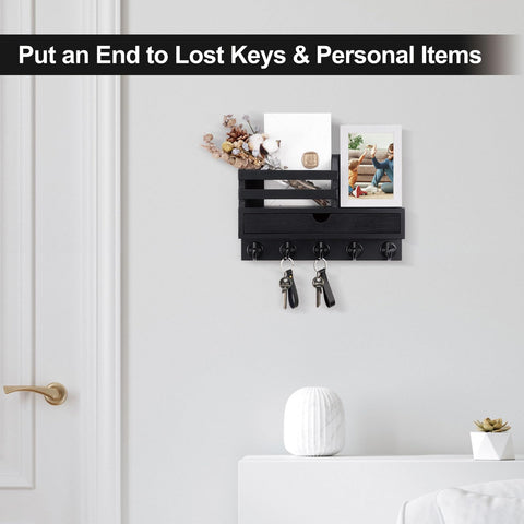 Lucundm mail organizer drawer mounted on wall to separate mail and clutter
