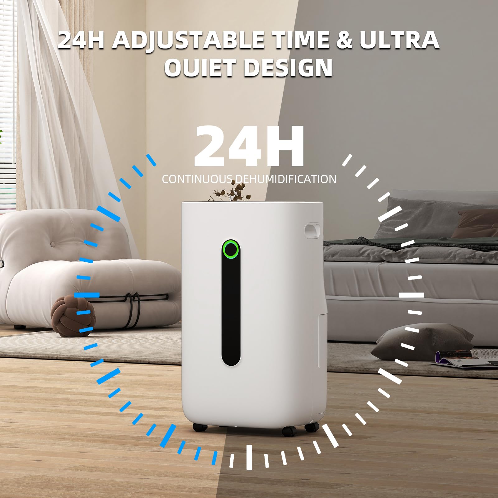 Ludatido detachable filter allows easy cleaning and fresh air.