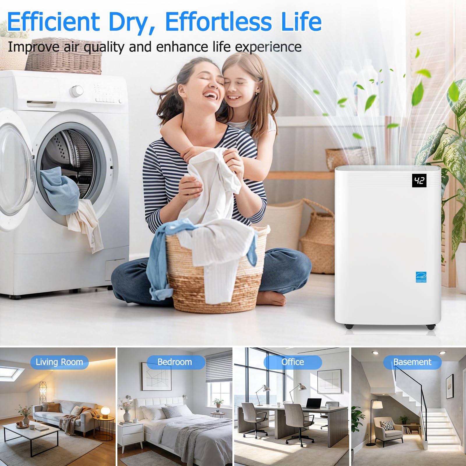 Ludatido dehumidifier 24h timer display for scheduling drying