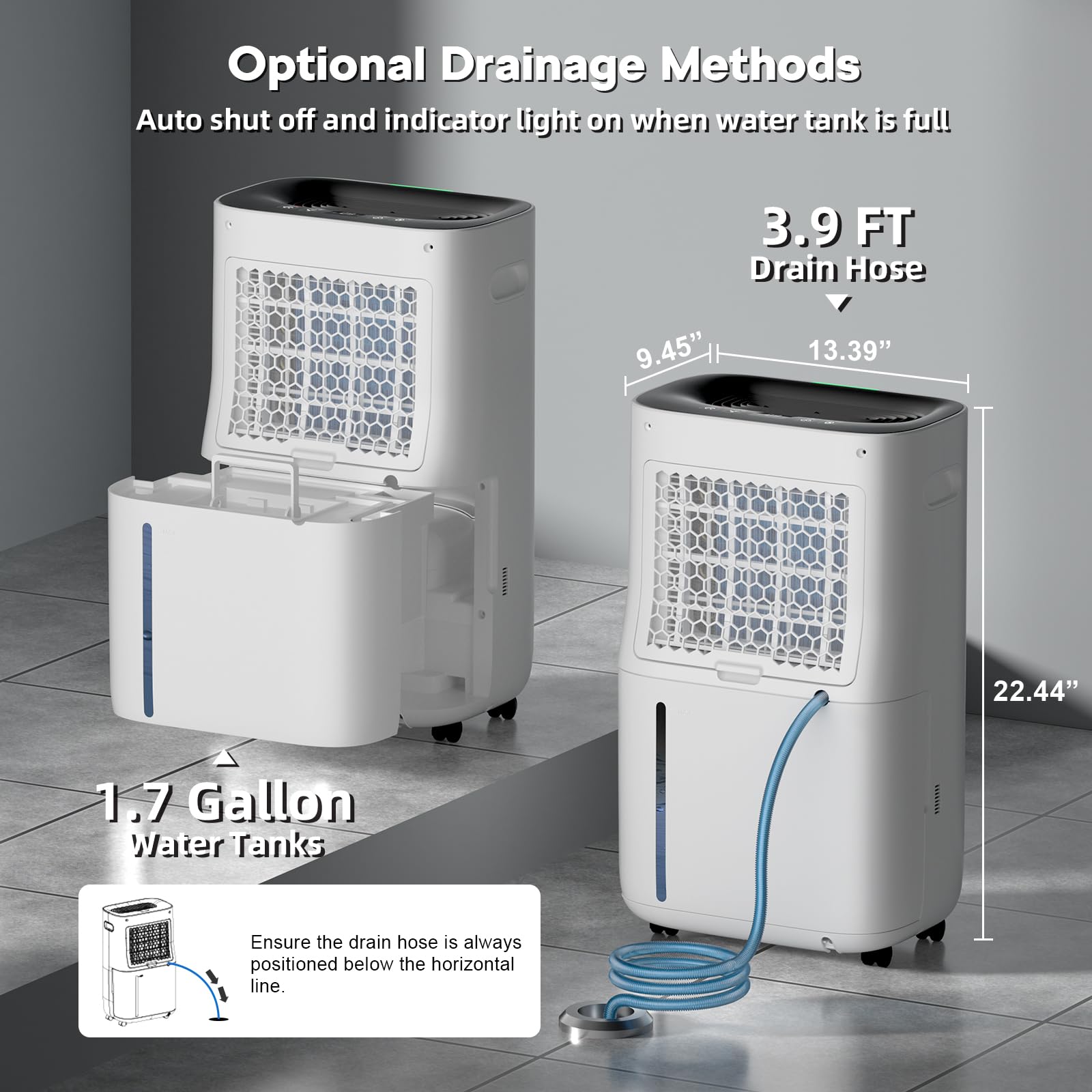Ludatido dehumidifier control panel with digital display for easy monitoring