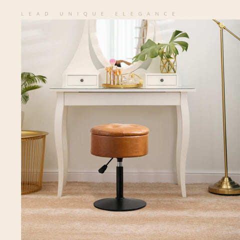 LUE BONA chrome base adds luxe style and stability.