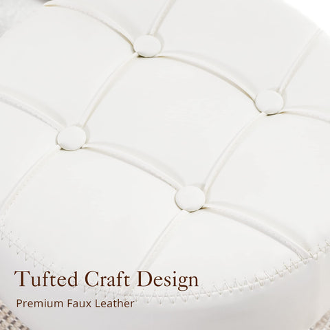 LUE BONA faux leather vanity stool with wipe-clean surface for quick maintenance.