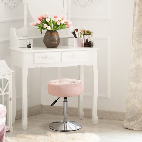 LUE BONA pink vanity stool height adjust pump handle for perfect height