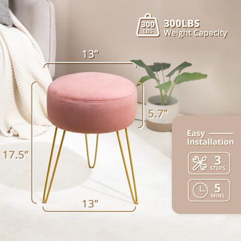 LUE BONA vanity stool is easy to assemble with included tools.