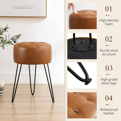 LUE BONA multipurpose stool serves as footrest or dressing-table seating.