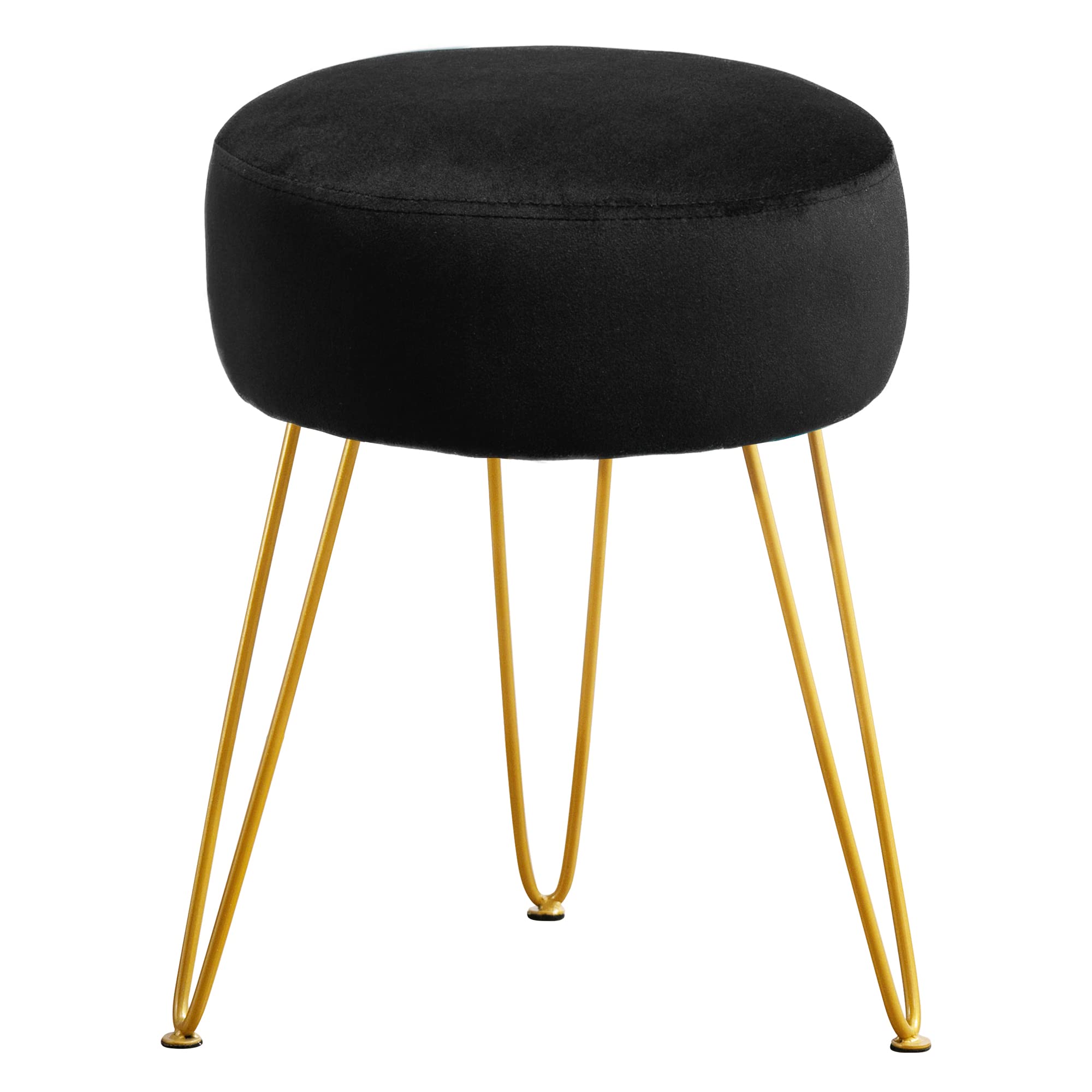 LUE BONA vanity stool round ottoman for makeup areas, space-saving seating.