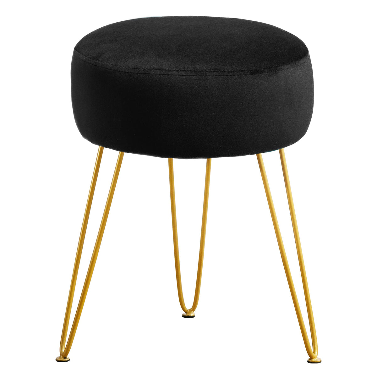 LUE BONA vanity stool round ottoman for makeup areas, space-saving seating.